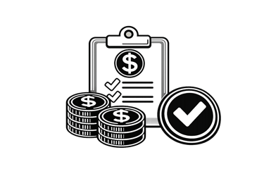 Icon representing competitive compensation