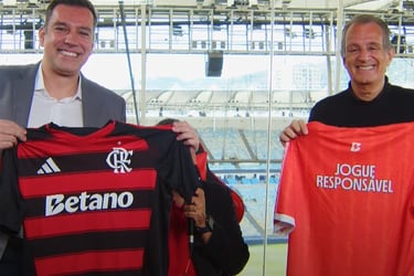 Guilherme Figueiredo, CM da Betano e BAP na apresentação da parceria, em live pela Flamengo TV.