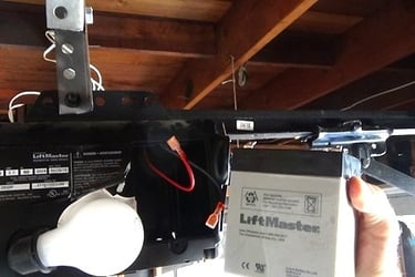 Garage door opener battery backup replacement.