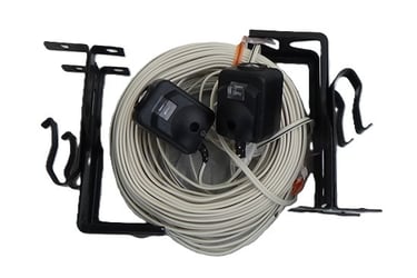 Safety sensors for garage door opener.