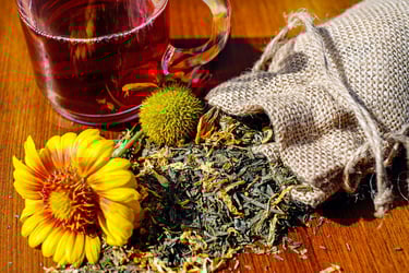 dried chamomile flowers