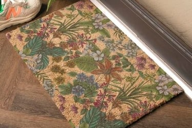 Outdoor Mat with a floral pattern