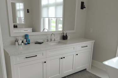 Routine bathroom cleaning as part of regular cleaning services in Durham Region