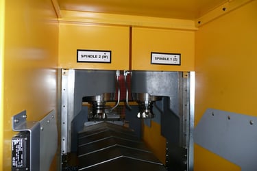 Interno da afiadora de facas JLS