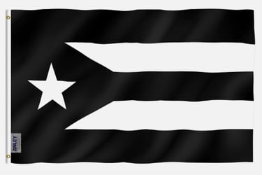 black Puerto Rican flag