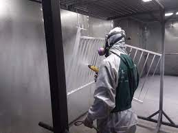 Powder coating Railings in Fort Myers SWFL shop