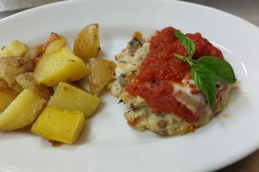 secondo vegetariano e vegano: tortino e patate
