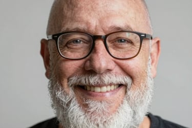 A smiling person sharing their positive experience with Nexavibe on a laptop screen.