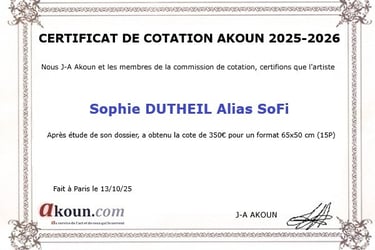 Cotation Akoun obtenue en 2025.