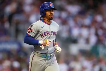 Francisco Lindor pictured as a New York Met in 2025