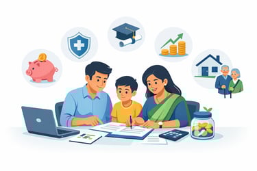 Financial planning helps Indian families manage savings, investments, insurance, and retirement