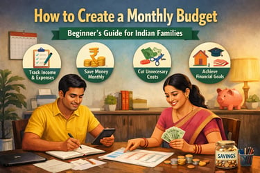 Indian family monthly budget planning and expense tracking