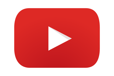 Logo officiel de YouTube : rectangle rouge aux coins arrondis, bouton de lecture "Play" blanc centré