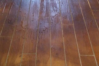 a wooden floor with a wooden floor and a wooden floor