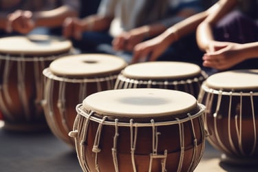 a close up of a person playing a musical instrument