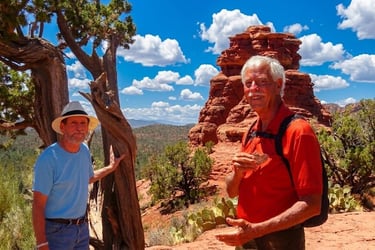 While hiking at Sedona's Boynton Canyon, Robert Sechrengost gifted us both with heart-shaped rocks
