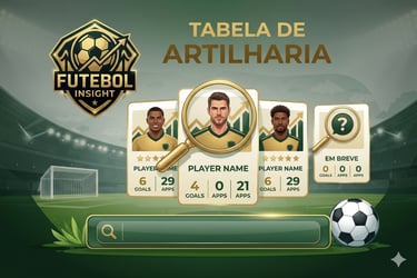 Banner Tabela de Artilharia: análise sobre os artilheiros no Brasil e no mundo no portal Futebol Insight.