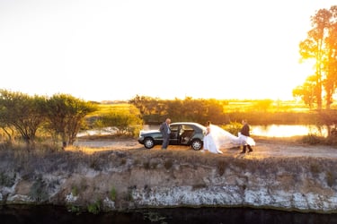 Foto de matrimonio con drone