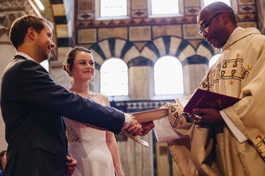 Catholic wedding ceremony in Berlin.
