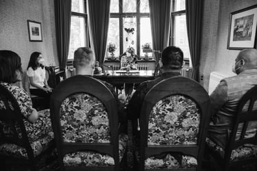 Wedding ceremony during the Covid pandemic.