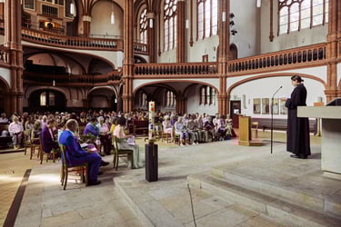 Wedding ceremony in Gethsemanekirche.