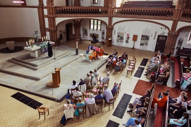 Lesbian wedding ceremony in Gethsemanekirche.