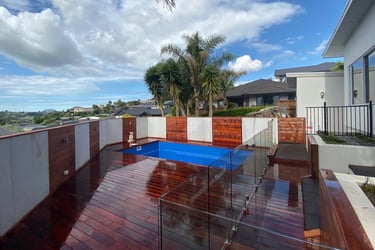 Add outdoor luxury deck and pool