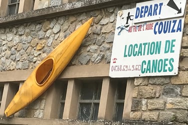 Canoeing on the River Aude in Couiza near Quillan