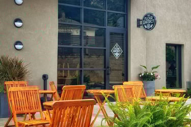 Front Patio of the Flour District Bedford Ave Lynchburg