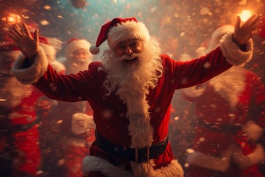 Santa joyful 