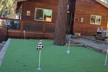 backyard putting green with 4 holes