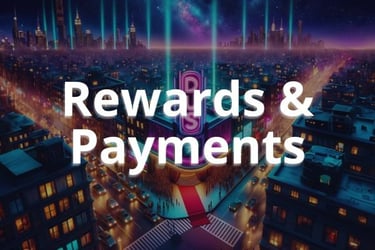 an ambient image to introduce the rewards and payments FAQ section