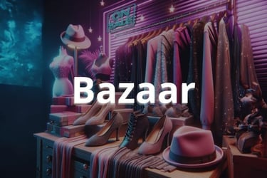 an ambient image to introduce the bazaar FAQ section