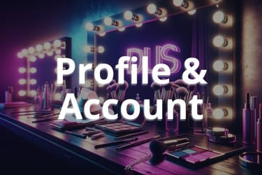 an ambient image to introduce the profile and account FAQ section