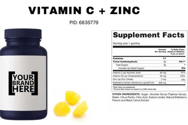 vitamin c plus zinc gummy vitamies