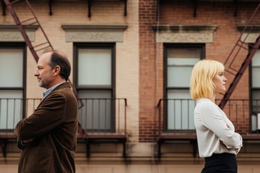 Two apartment tenants whose differences are pushed aside when faced with an unimagined adversity.