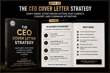 The CEO Cover Letter Strategy guide book with blueprint for executive job application success.