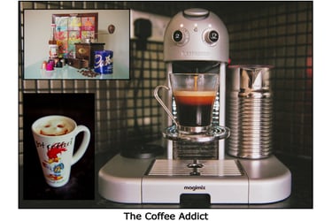 a coffee machine with a cup of coffee