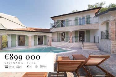 vila u istri s bazenom prodaja