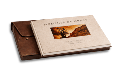Moments of Grace Coffee Table book with leather stitched carry case