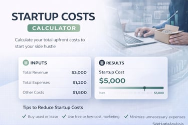 side hustle startup cost calculator