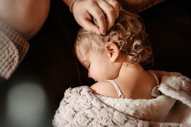 Creative detail photo of toddler’s curly hair, Iron Range Minnesota