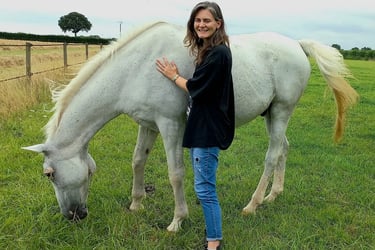 couple cavalier cheval retraite pre