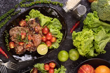 healthy steak dinner