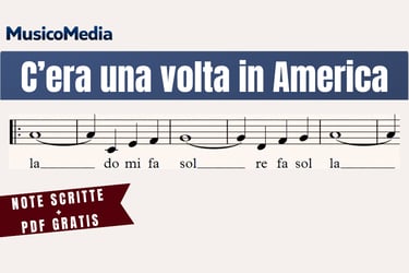 Spartito C'era una volta in America Ennio Morricone per flauto dolce facile
