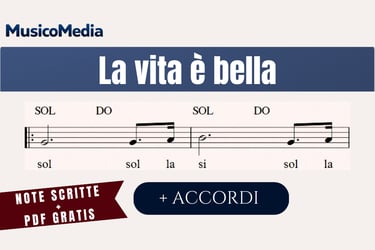 Colonna sonora La vita è bella facile per flauto dolce per principianti con note scritte