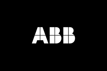 ABB logo, wereldleider in elektrotechnische installaties en energiebeheer.