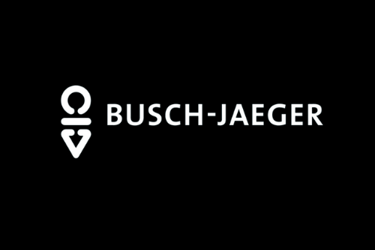 Busch-Jaeger logo, toonaangevend merk in schakelmateriaal en smart home oplossingen.