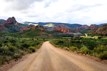Redstone Hills on the road from Route R62 to Swartberg Pass in South Africa