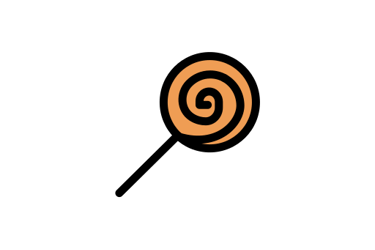 Sucette orange, bonbon